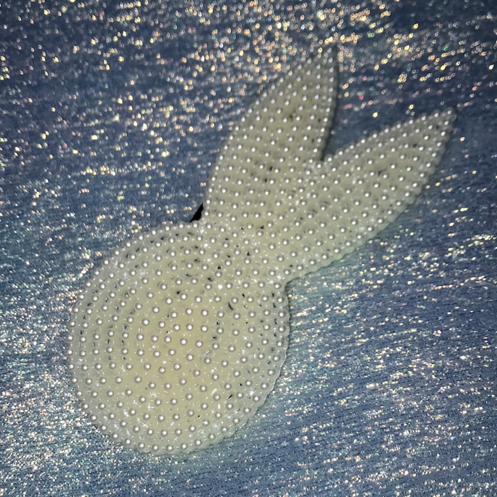 🔥 6/$15 Faux Pearl Bunny Rabbit Easter Embellished Snap Hair Clip